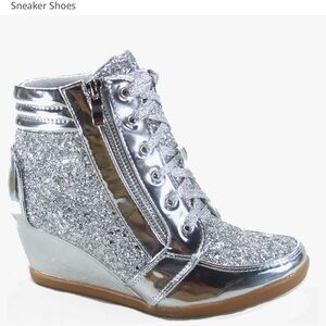 BRAND NEW!! Glitter High Top Sneaker Women's-wedge